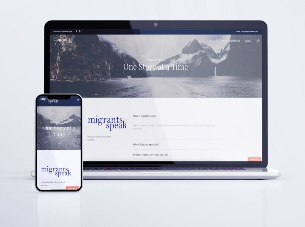 Migrants Speak 2 migrants-speak-wordpress-website-logo-design-new-zealand-definition-web-nz