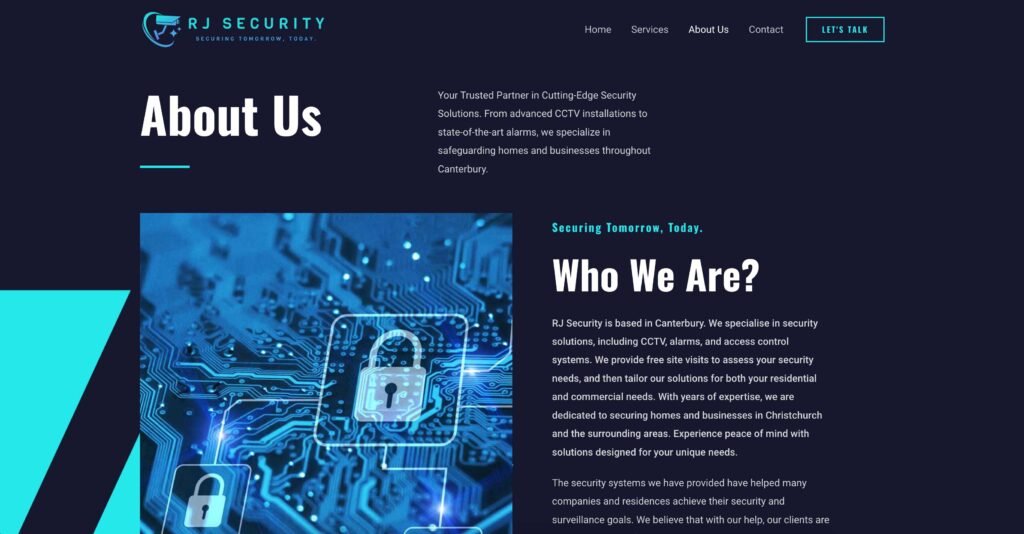 RJ Security 1 tradie nz web development design christchurch canterbury rolleston