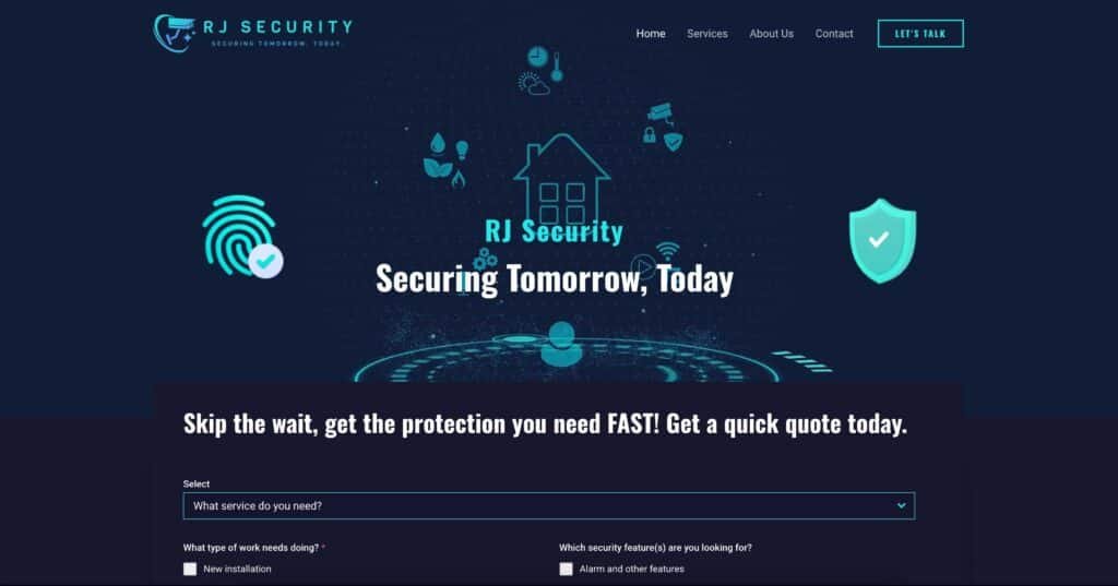 RJ Security 2 tradie nz web development design christchurch canterbury selwyn