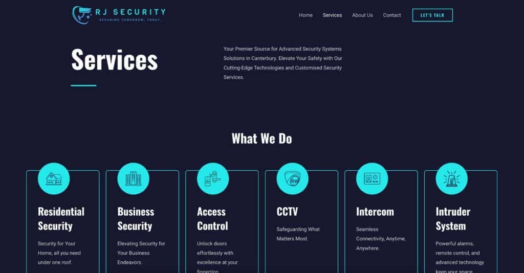 RJ Security 3 tradie-nz-website-design-christchurch-canterbury-rolleston