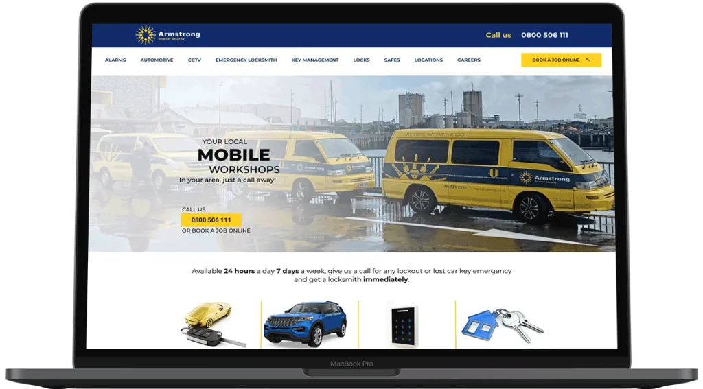 WordPress Designer & Developer 5 WordPress website designed by Definition Web with a clean, user-friendly interface with easy navigation, showing professional web design services